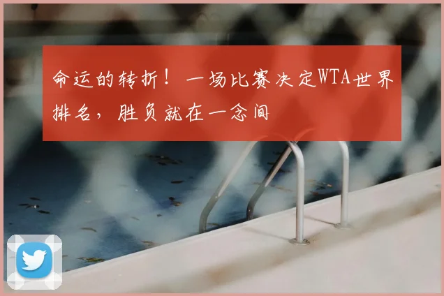 命运的转折!一场比赛决定WTA世界排名,胜负就在一念间